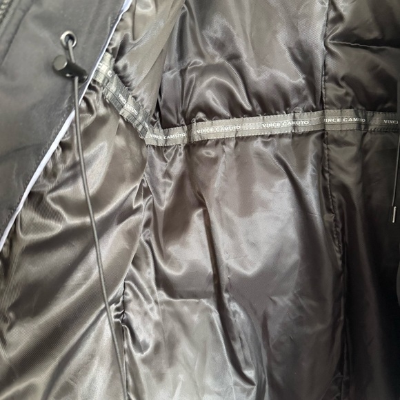 Vince Camuto Black Utility Trench Winter Parka Jacket Hood Coat Women size XS/S - Picture 9 of 13